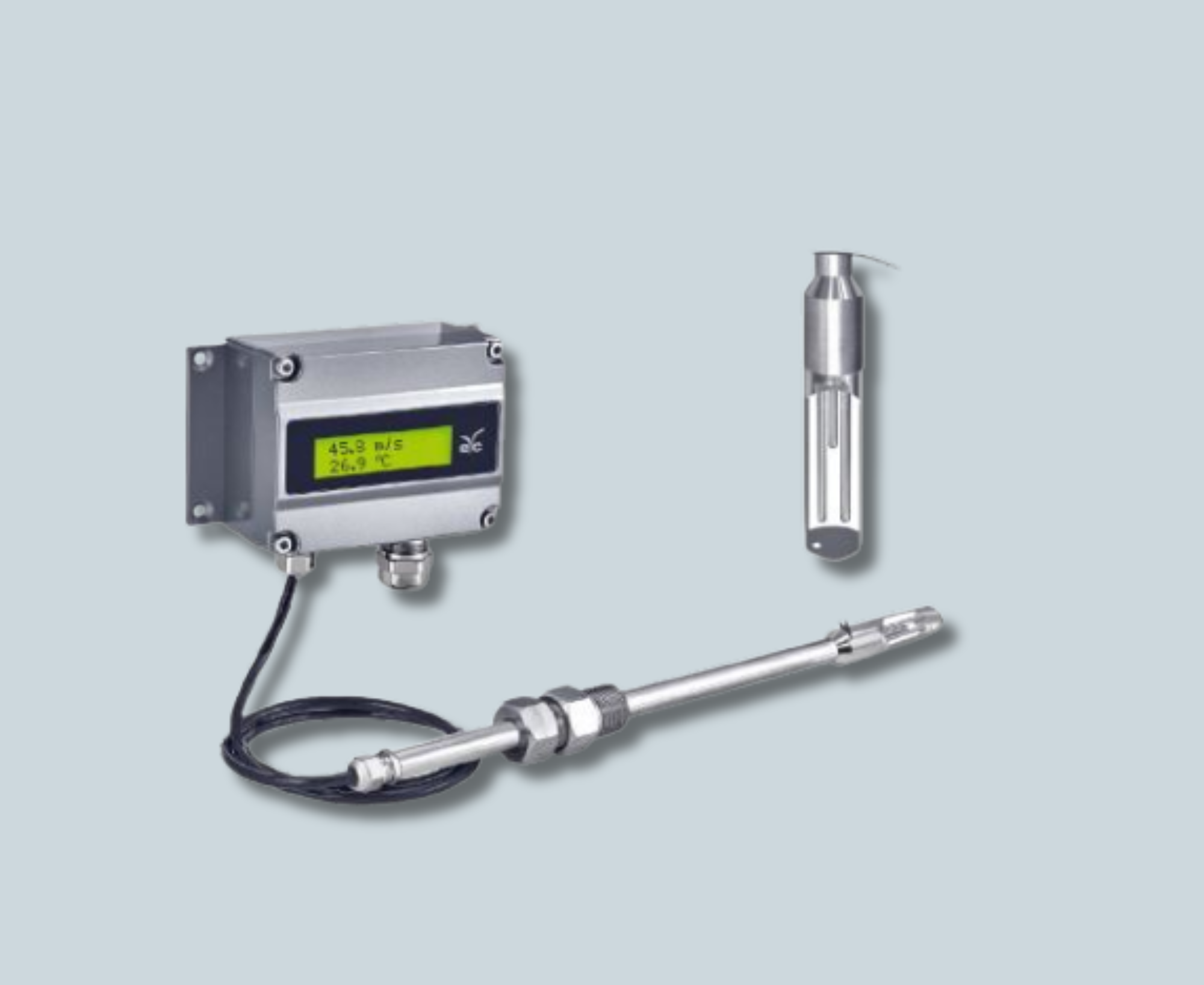 FTM95 Thermoanemometer-Transmitter für Luftgeschwindigkeit, Volumenstrom und Temperatur