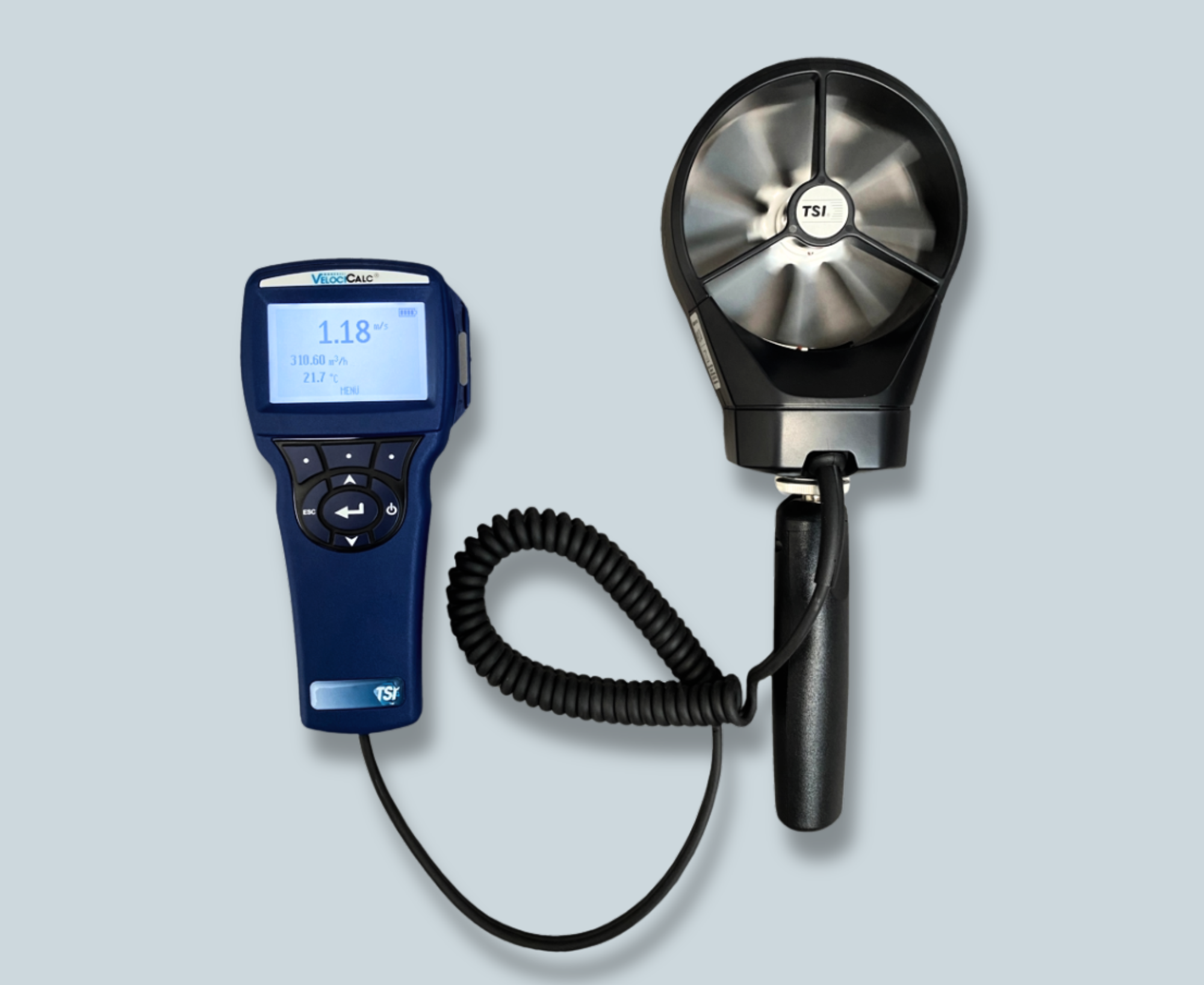 TSI5725 Flügelrad-Anemometer zur Messung von Luftgeschwindigkeit, Volumenstrom und Temperatur