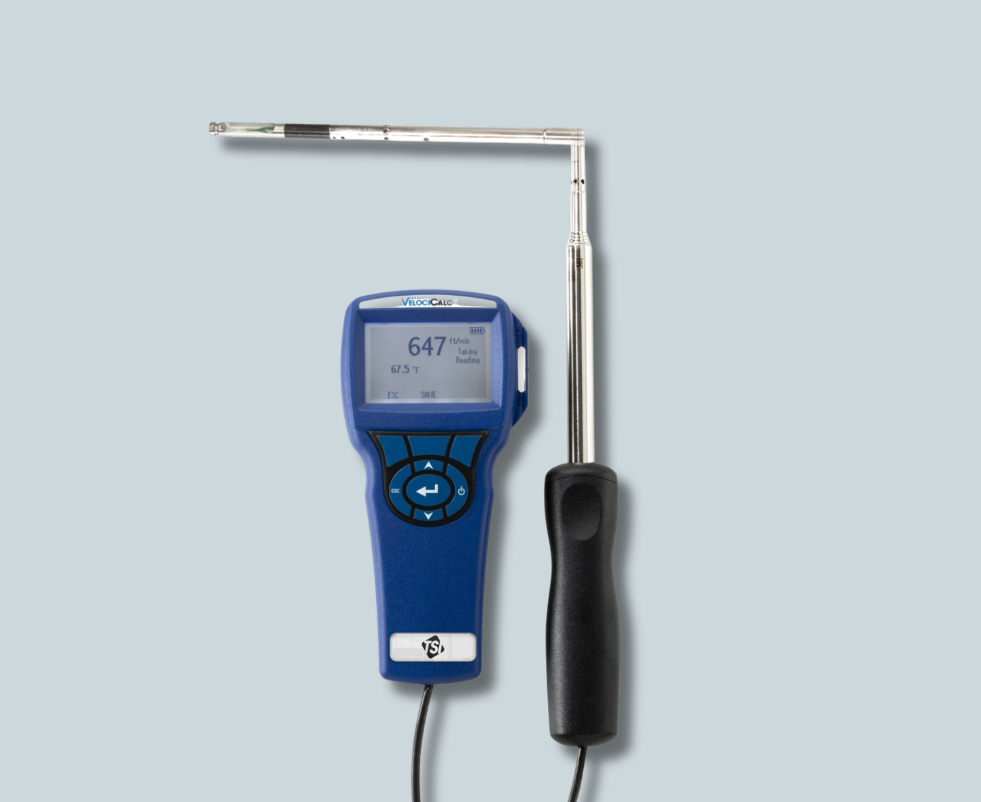 TSI9535-A VelociCalc Thermoanemometer für Luftgeschwindigkeits- und Volumenstrommessungen