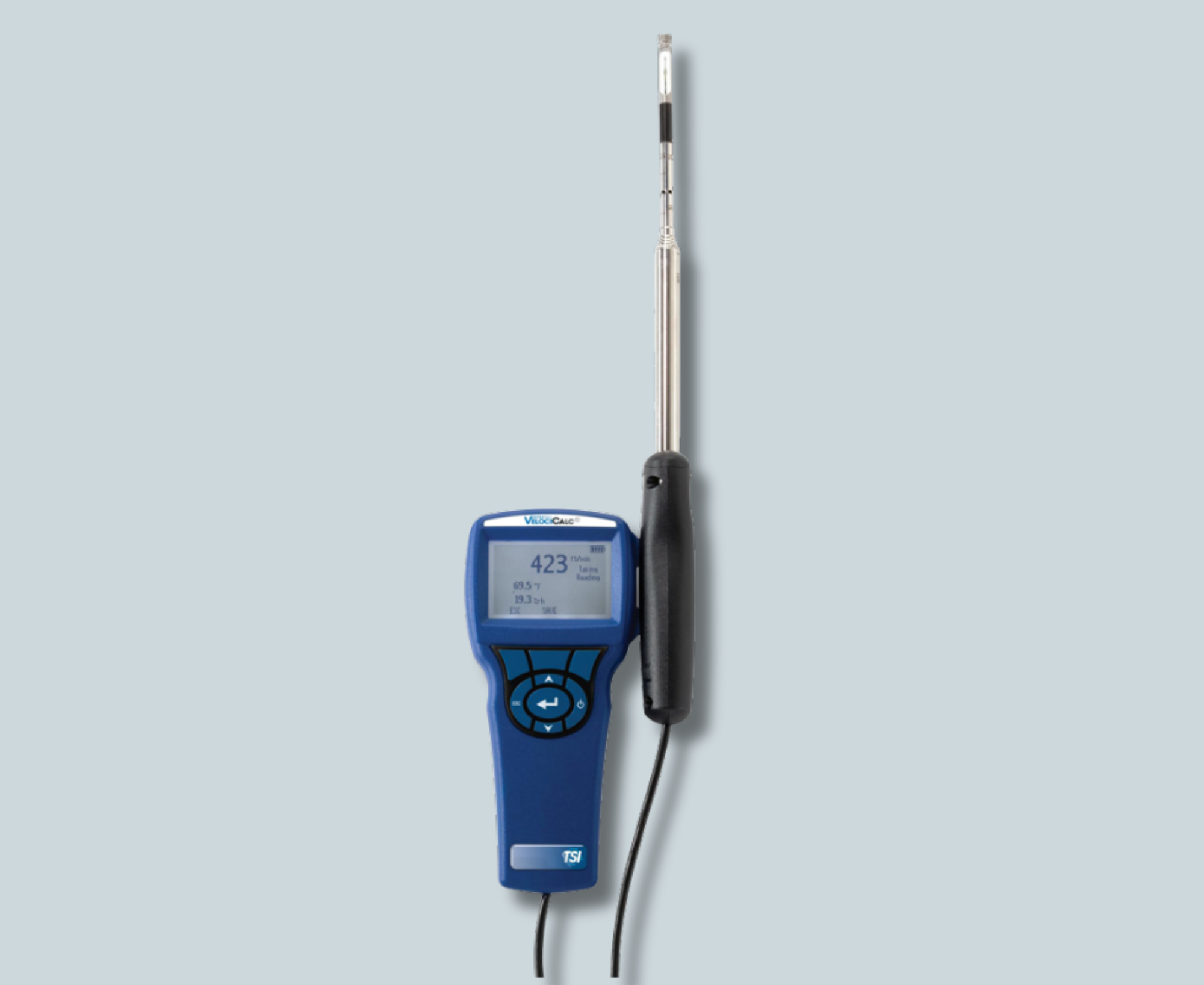 TSI9535 VelociCalc Thermoanemometer für Luftgeschwindigkeit und Volumenstrom in HLK-Anwendungen