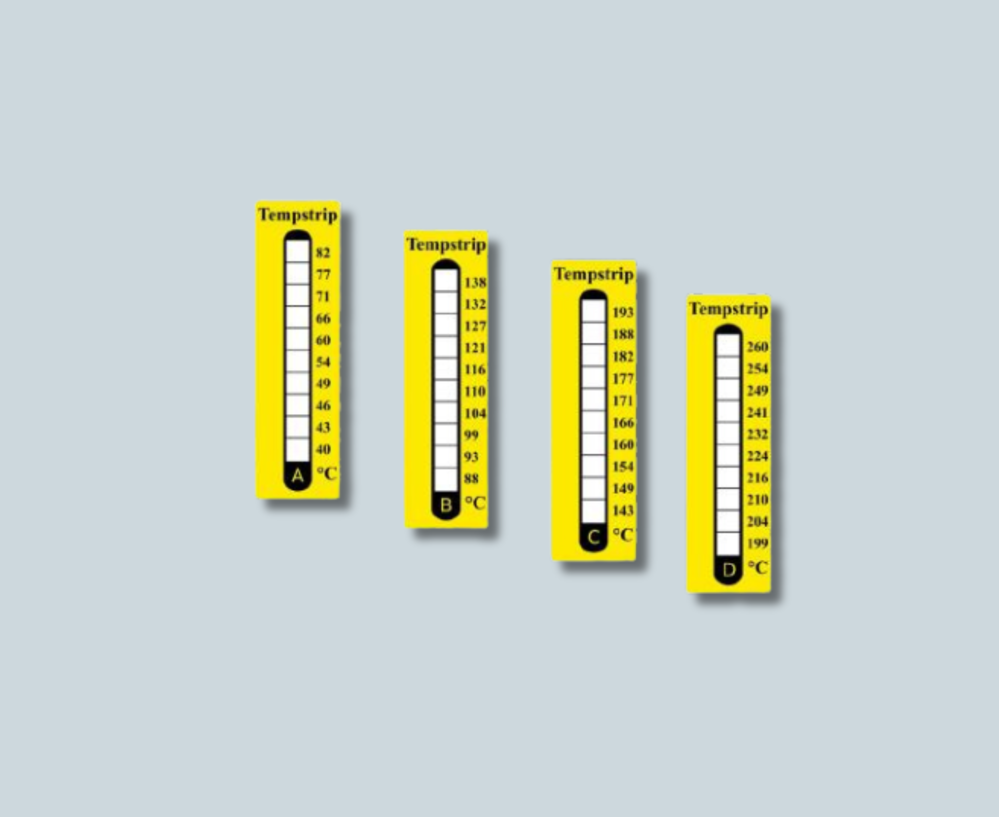 Thermax Temperatur-Messstreifen mit zehn Messfeldern