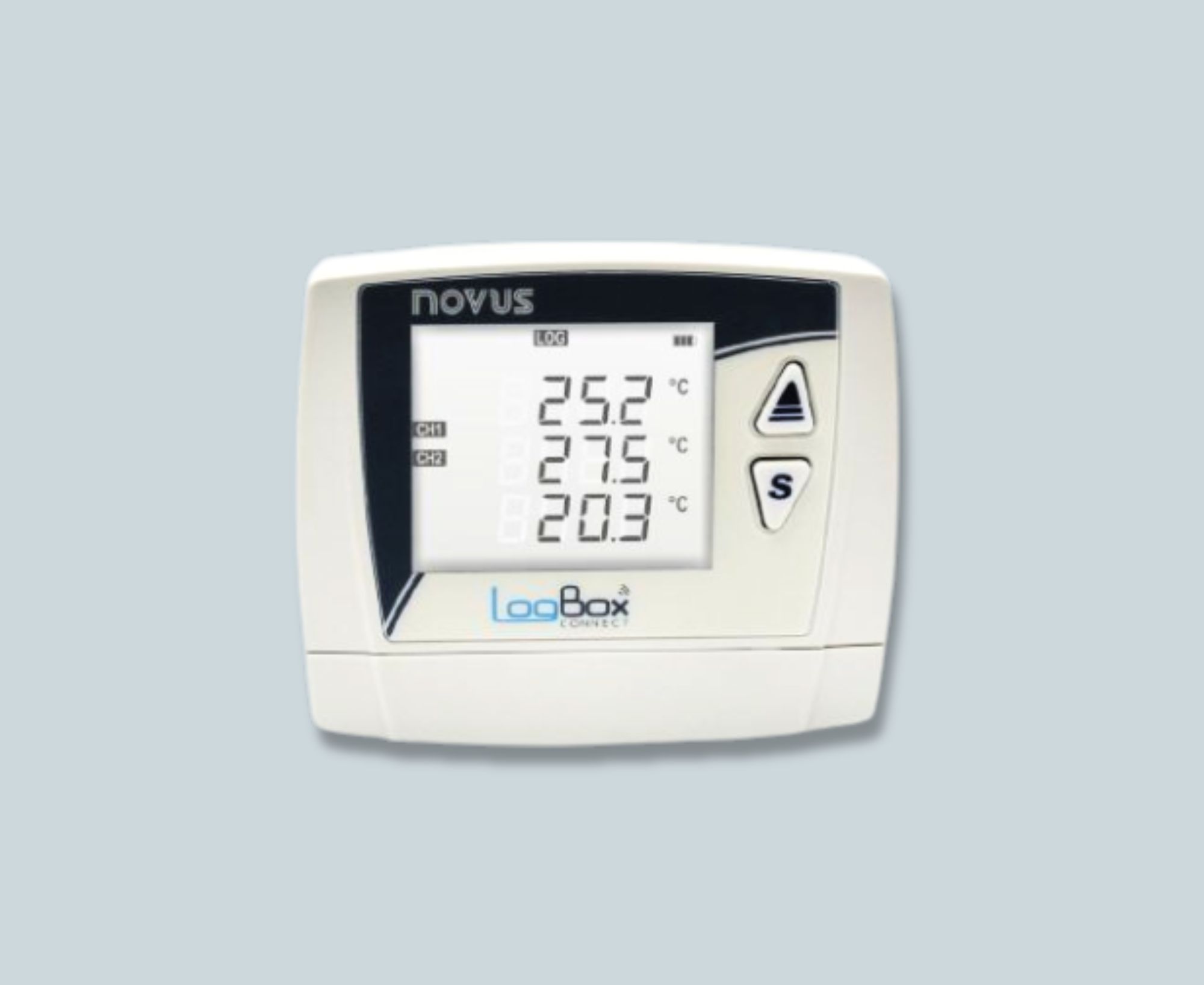 LOGBOX Mehrkanaldatenlogger für Temperatur, Feuchte, Druck, Strom und Spannung